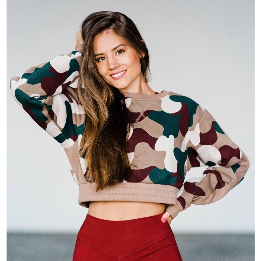 Balance Athletica Crop Hoodie. Brown.